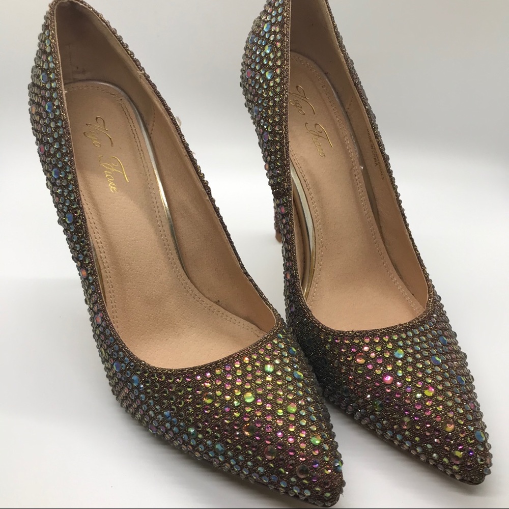 Multicolored Rhinestone Stilettos